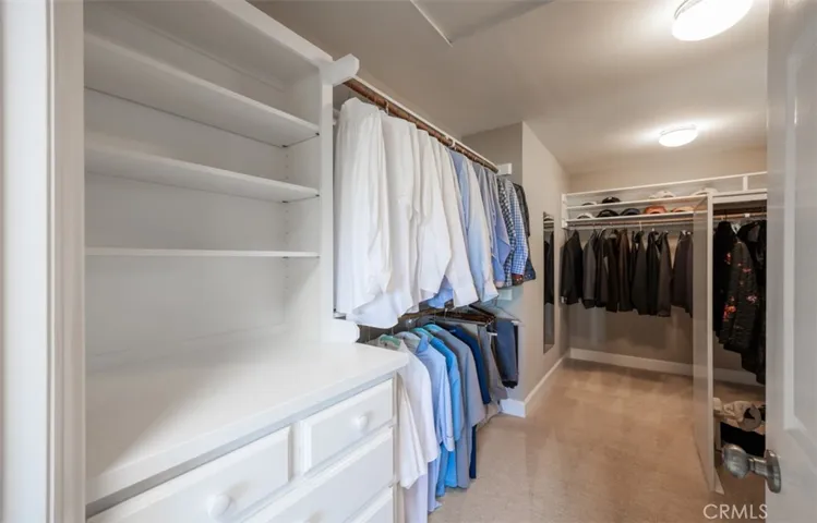 Large walkin primary closet