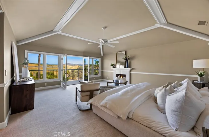 Primary suite with fireplace