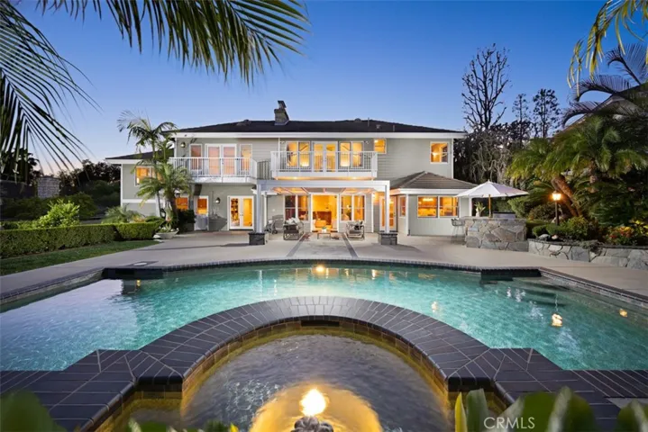 View from pool toward back of home