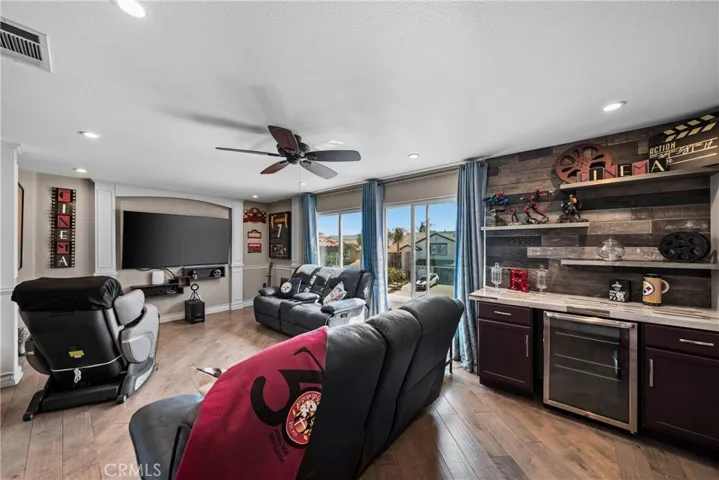 Custom Loft/Movie Room with a Built in Bar
