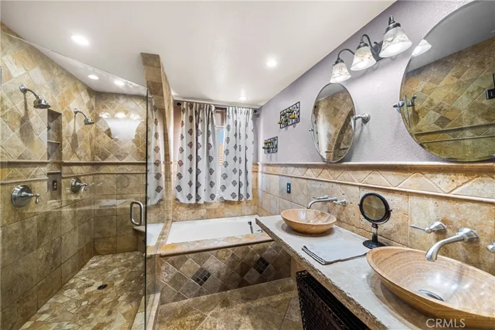 Upgraded Master Bathroom with Dual Shower Heads