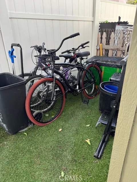 Storage area behind shed