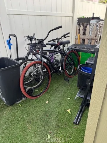Storage area behind shed