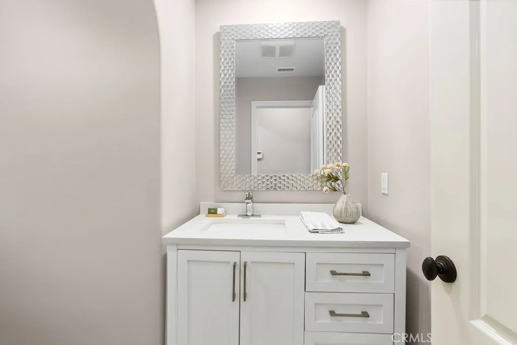 Main level powder room.
