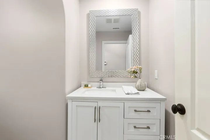 Main level powder room.