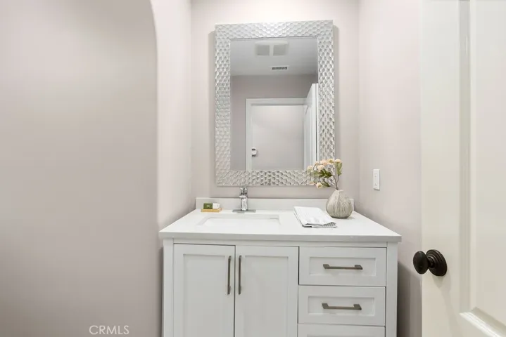 Main level powder room.