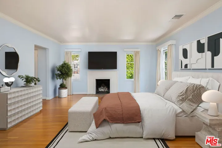 Primary suite virtually staged