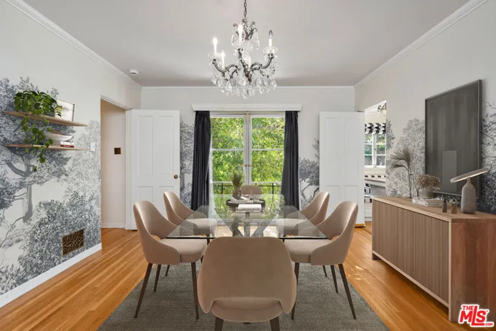 Dining room virtually staged