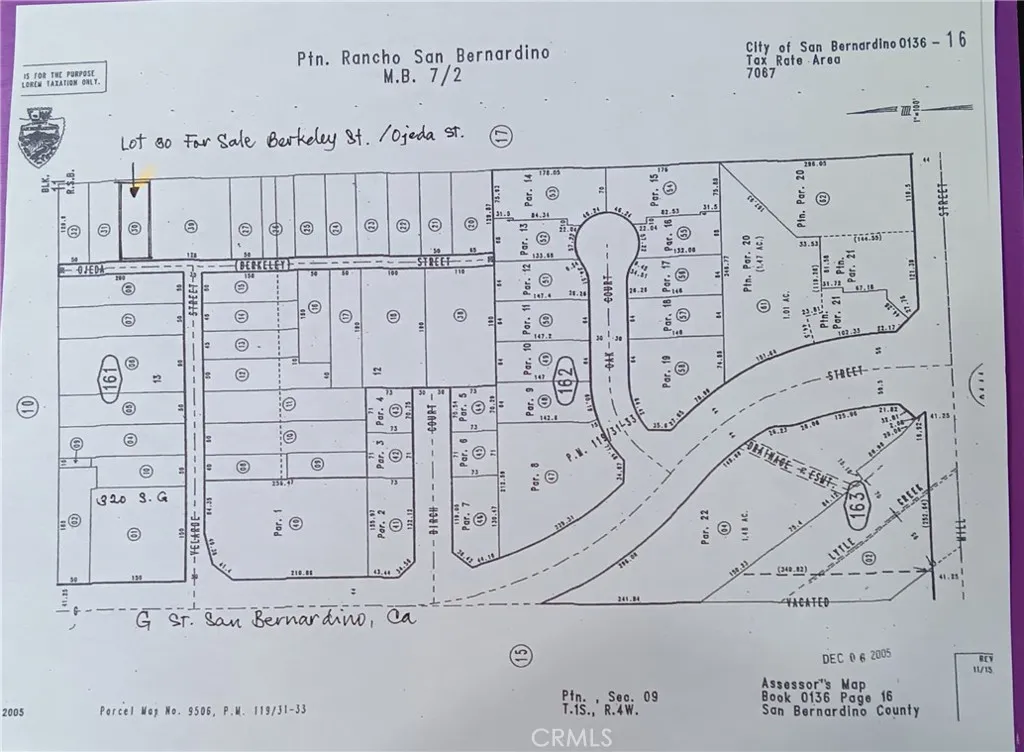 Lot 30 Assessor's Map
