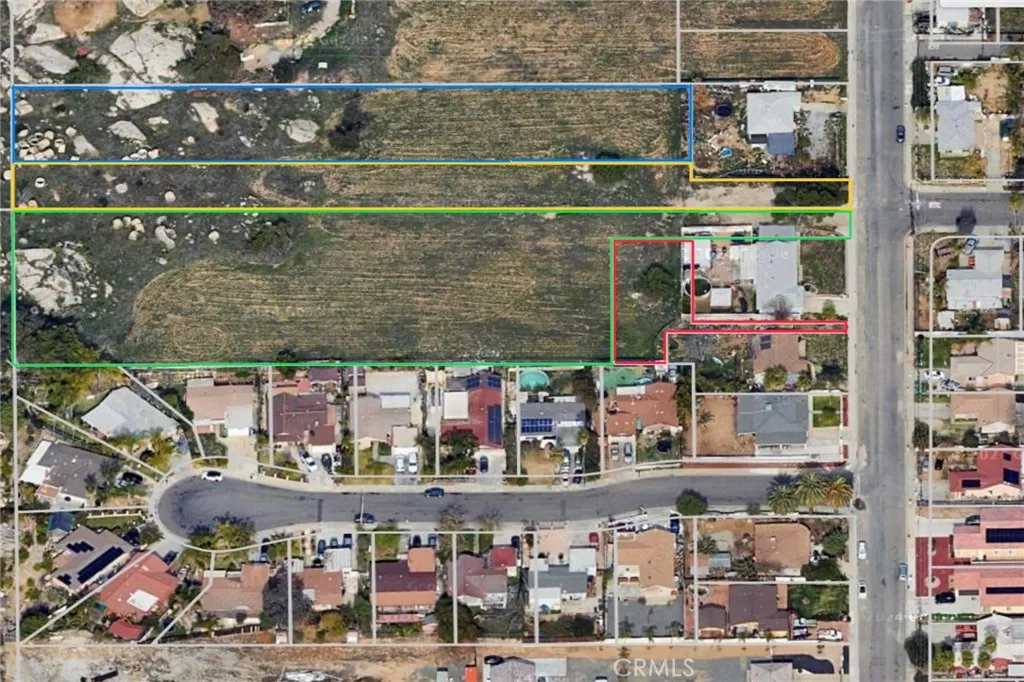 Aerial View, 4 Lots are Highlighted