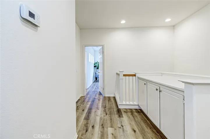 Hallway Upstairs with linen closet
