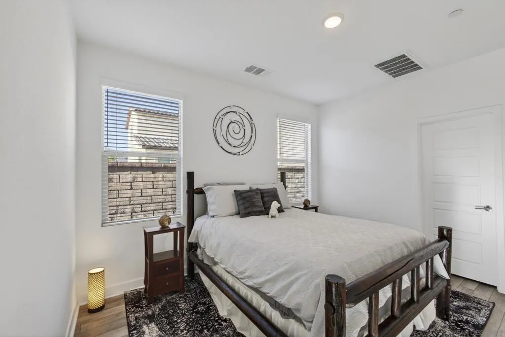 Bedroom with walk in closet