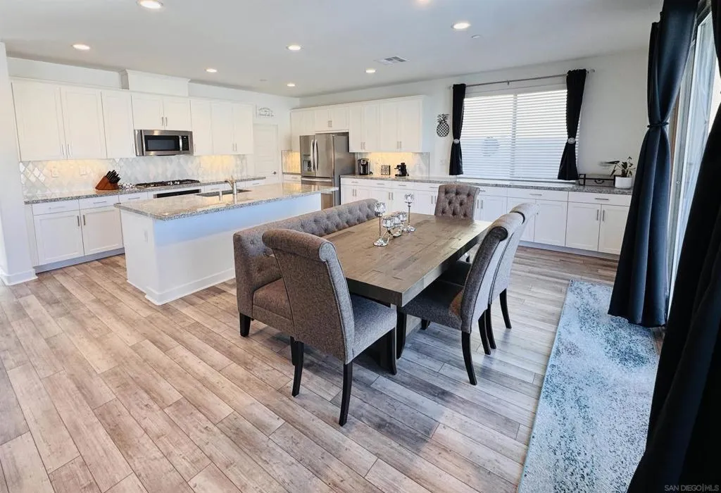 Extended kitchen cabinets & island