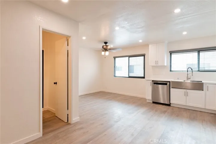 eating area & downstairs bathroom