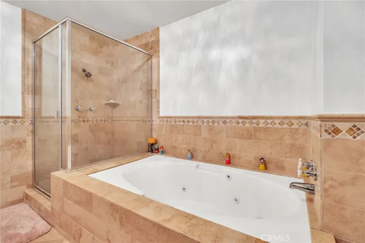 Primary bath with tub and shower