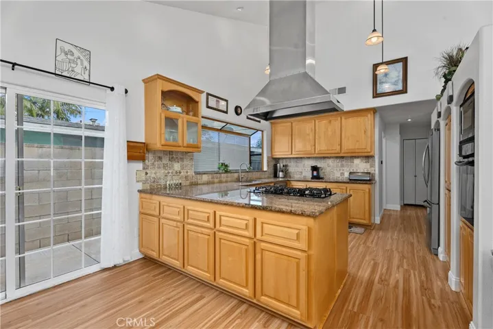 Backyard access from kitchen.