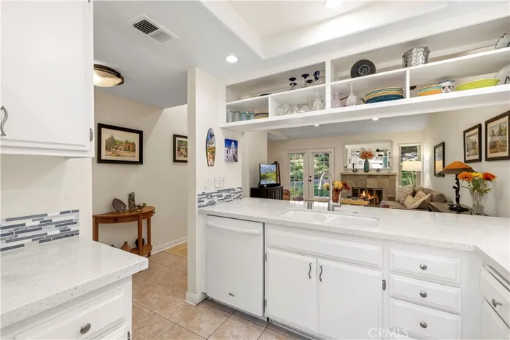 Kitchen towards living area