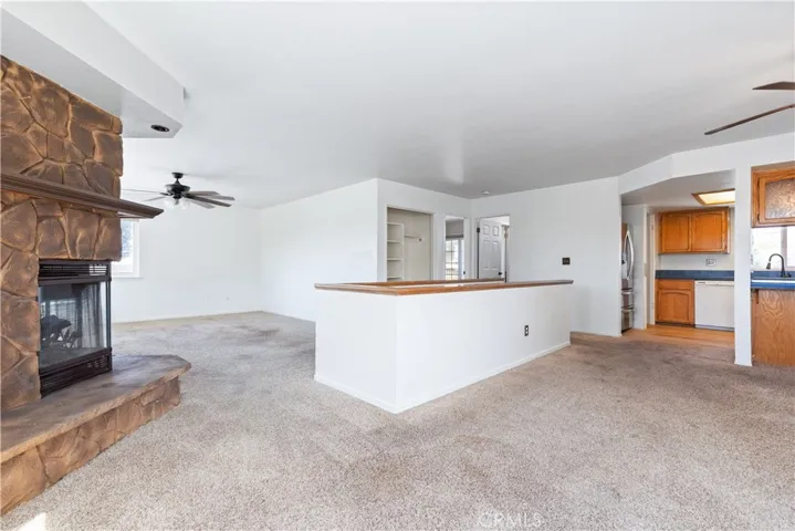 Upstairs family room and living room areas