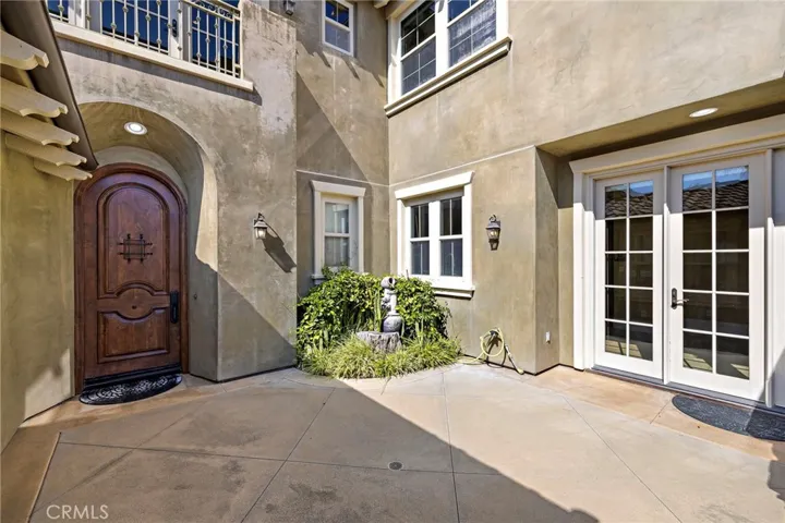 Front gated courtyard