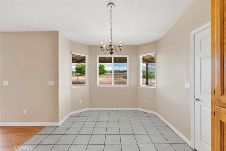 Off kitchen dining area