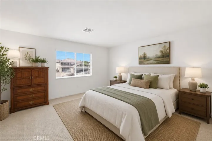 Virtually staged Bedroom #3