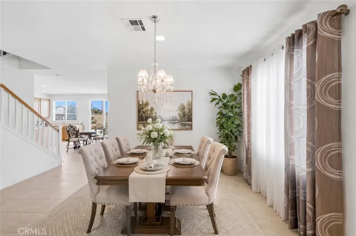 Virtually staged Dining Area