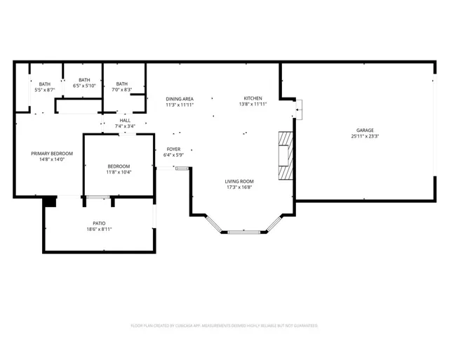 Detailed floor plan illustrating the home’s functional layout, including open living spaces, well-separated bedrooms, and direct access to the garage. Provides a clear understanding of flow and livability.