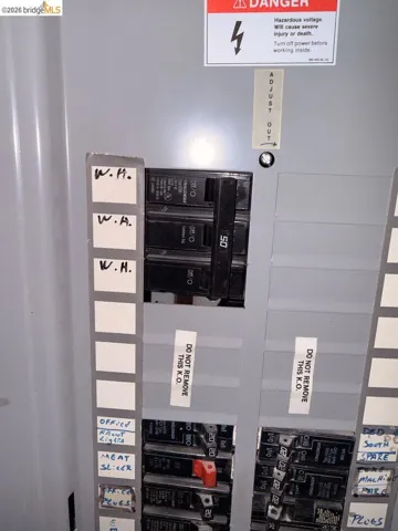 detailed view of electric panel
