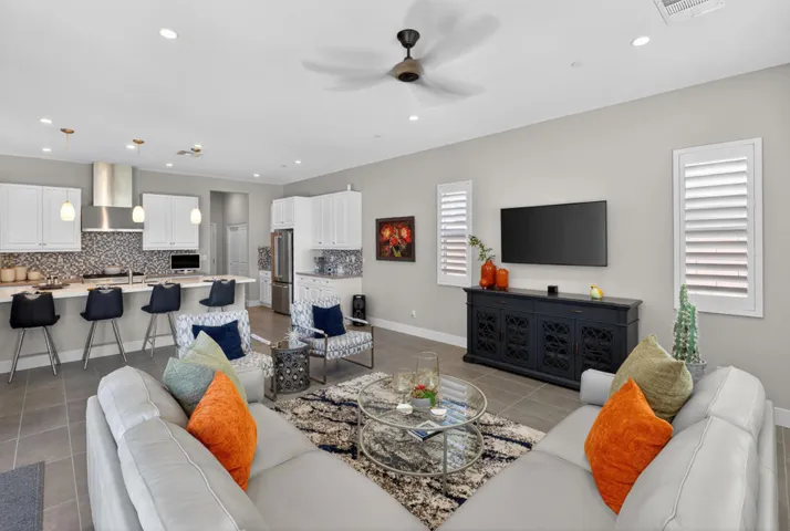 Open-concept living.