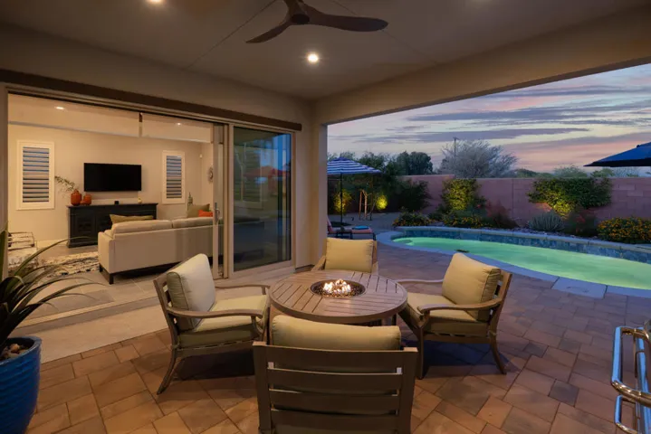Sundown views from the patio.