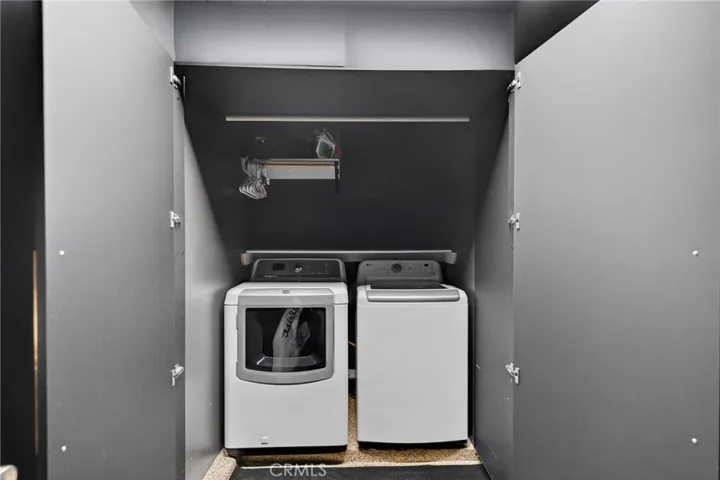 In custom cabinet in garage