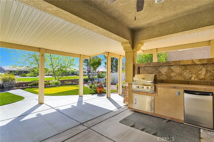 Backyard Covered Patio & Grilling Station with Fridge