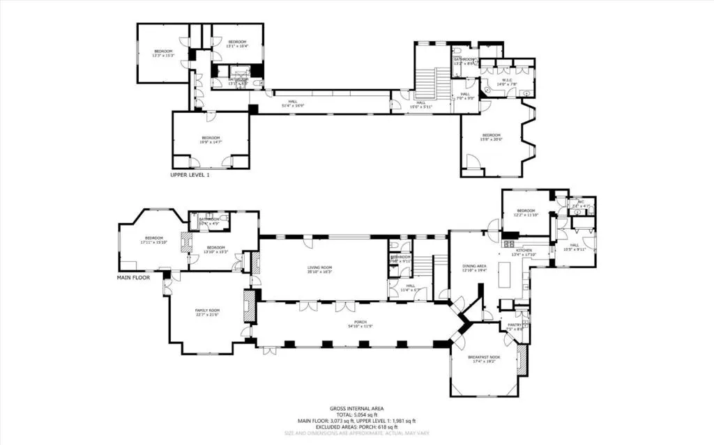 Floor plan of the main home