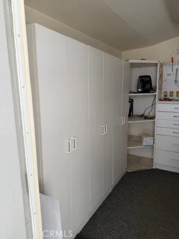 Inside shed