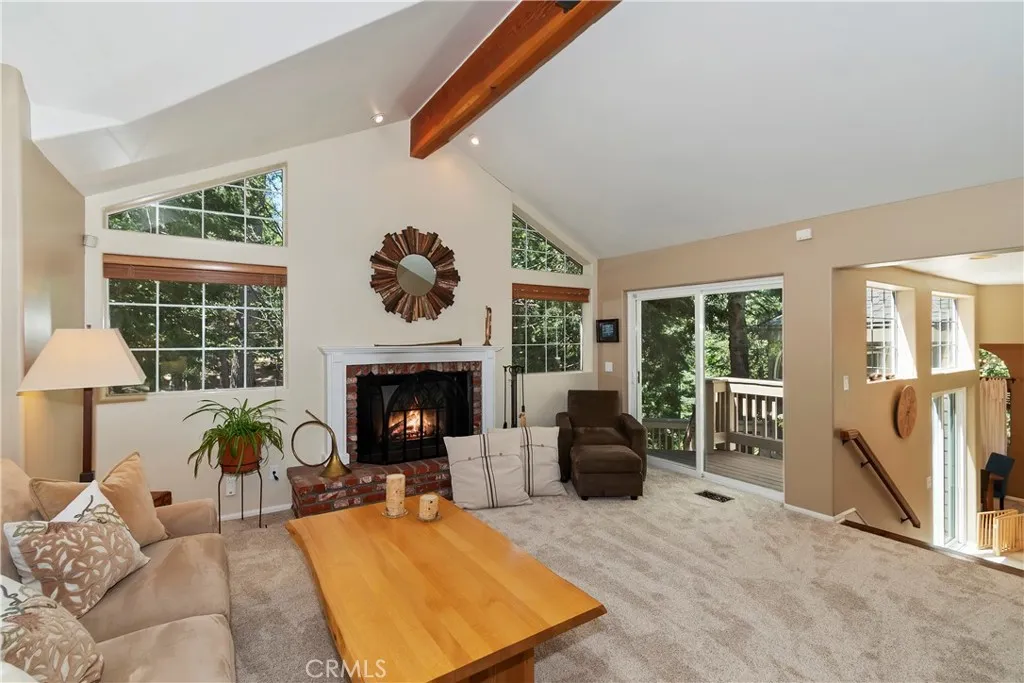 Formal living room-gas fireplace.