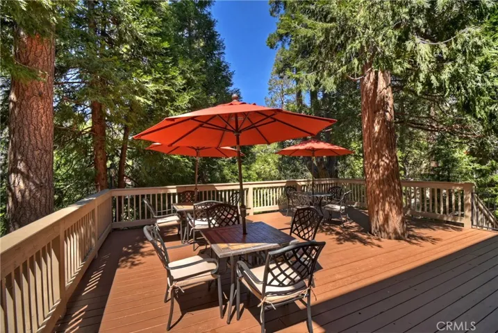 Rear deck just off kitchen and family rooms.