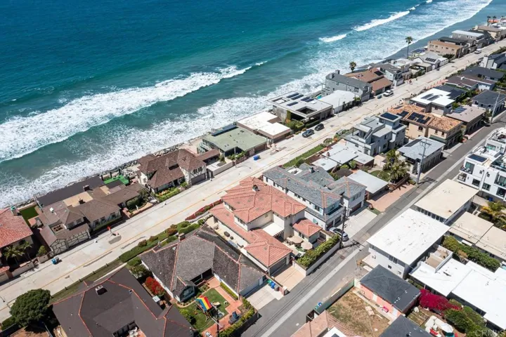Aerial of residence and proximity to beach