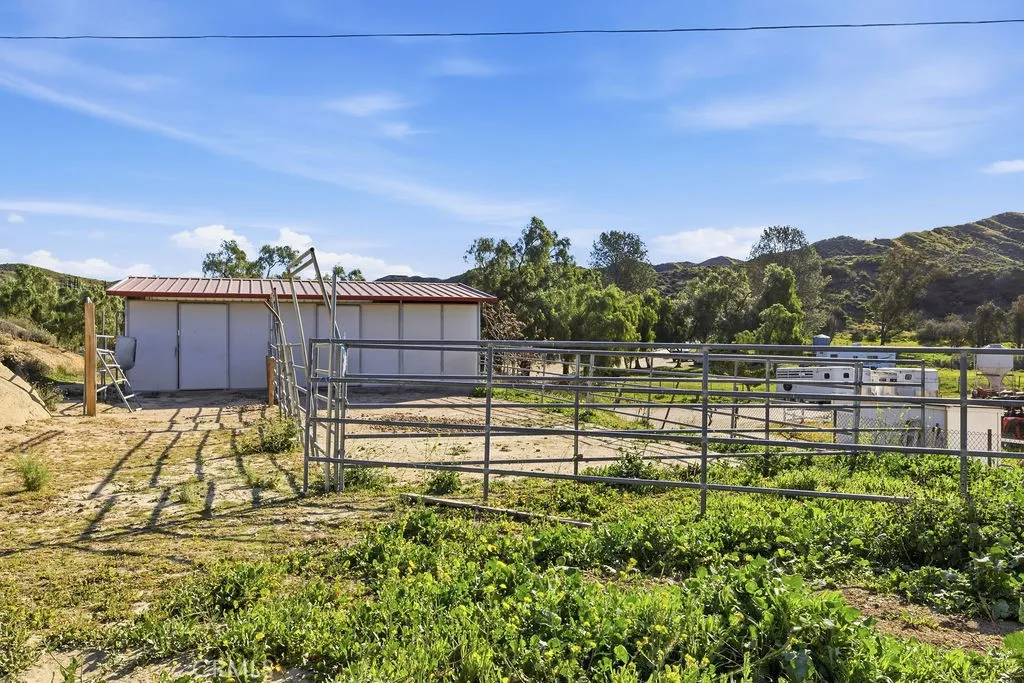Outdoor horse walking area
