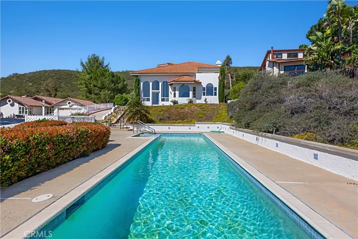 View at the end of pool back toward the house.