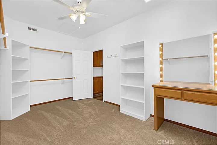 Master bedroom Walk in Closet includes another vanity.