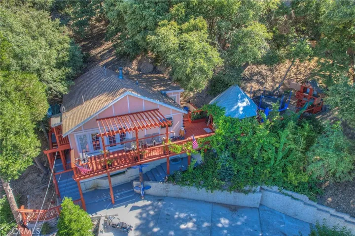 Drone shot of house