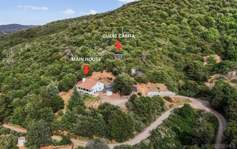 Main House with detached guest casita on 3.89 Acres