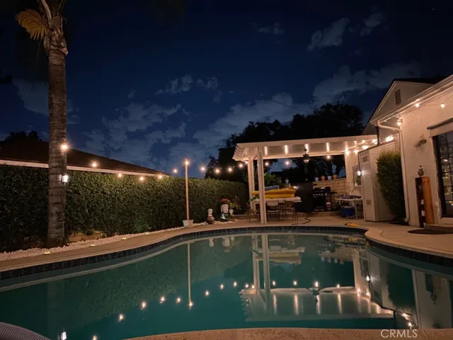 Night view of pool