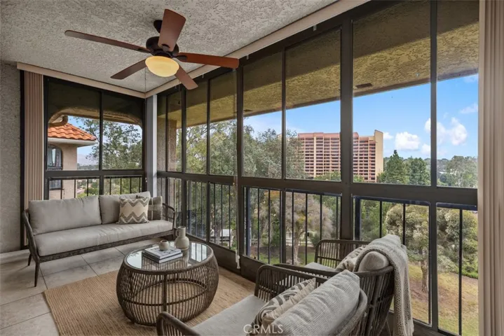 Patio shown with virtual staging