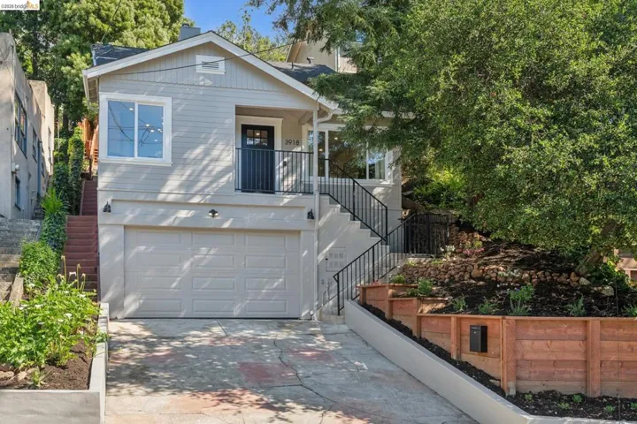 View of front of home featuring an attached garage and driveway