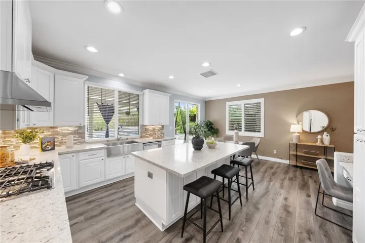Remodeled kitchen with quartz countertops