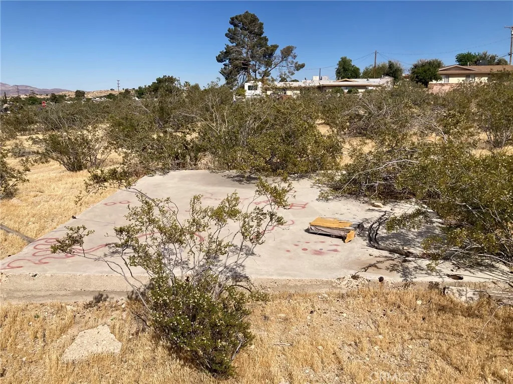 Cement slab is at about the center of the