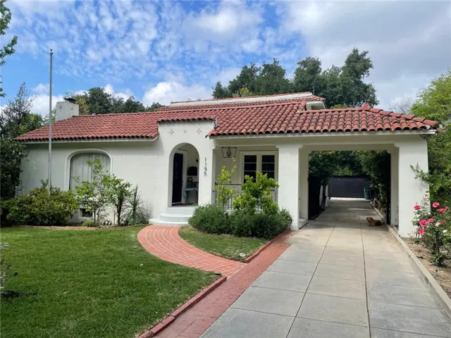 Front with brick walkway
