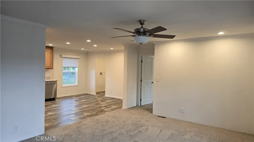 Livingroom View to Dining & Kitchen