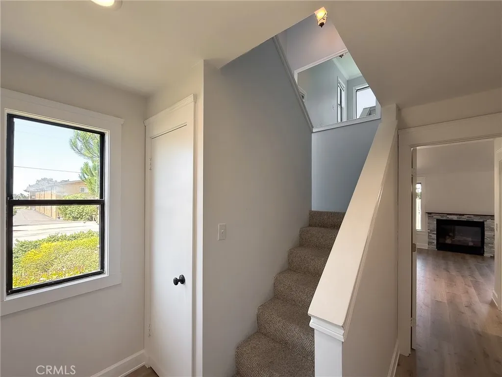 Entryway coat closet.